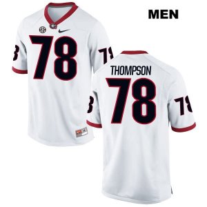 Men's Georgia Bulldogs NCAA #78 Trenton Thompson Nike Stitched White Authentic College Football Jersey YEM6754RX